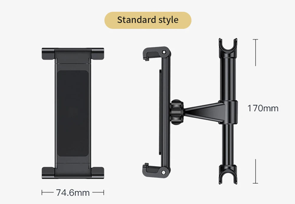 car tablet holder size