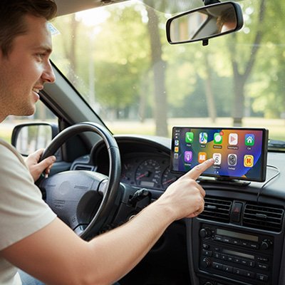 apple carplay screen dual camera