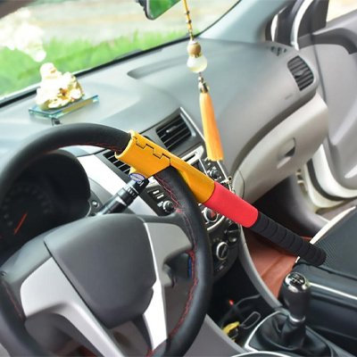 Automatic steering wheel lock safe parking