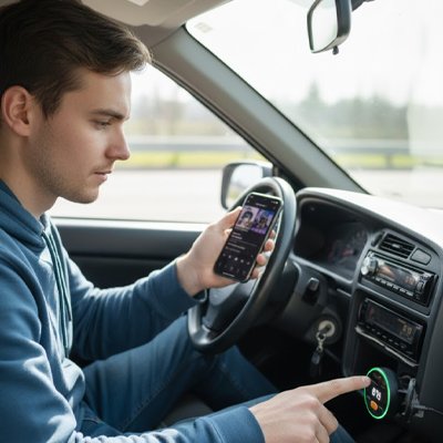 Automotive FM Transmitter bluetooth communication