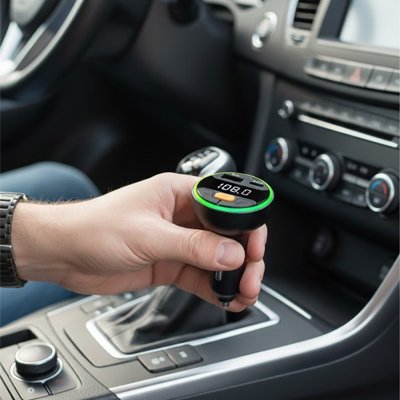 Automotive FM Transmitter playlist management