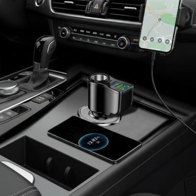 Car Charger Adapter Cigarette Lighter 4 devices charging simultaneously