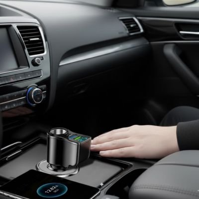 Car Charger Adapter Cigarette Lighter 4-sided buckle spring