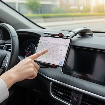Car Tablet Mount Holder no dangerous contorsion picking up fallen mobile