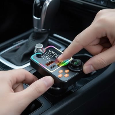 FM Transmitter Bluetooth playlist management