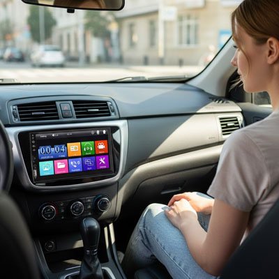 single din car radio hands free calls