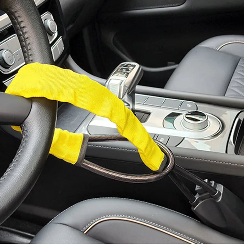 steering wheel lock yellow